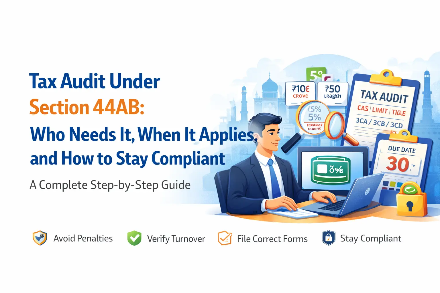 Tax Audit Under Section 44AB: Who Needs It, Turnover Limits, Forms & Penalty
